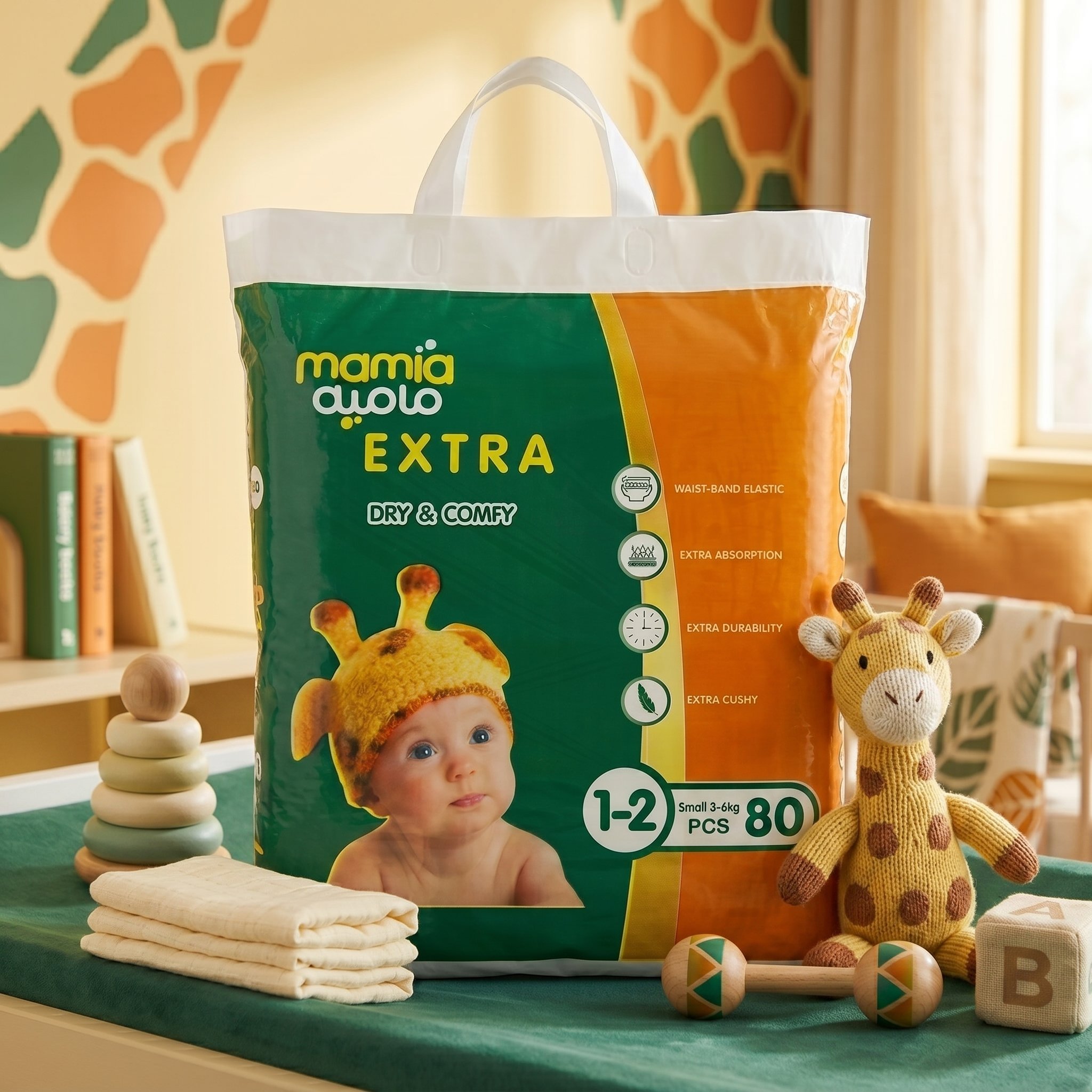 Mamia Extra Size (1-2)–Small 80pcs - Jumbo Pack