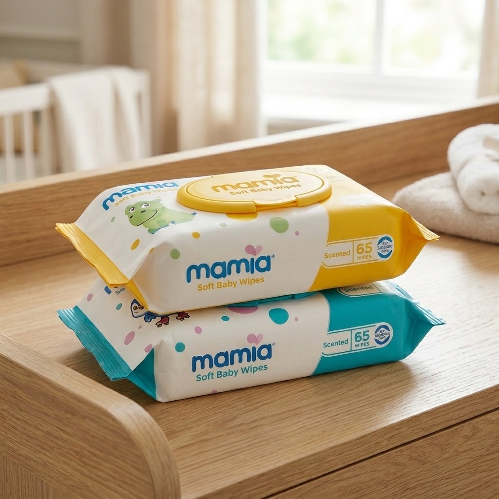 Mamia Premium Wipes Bundle Pack of 2x65 Sheets